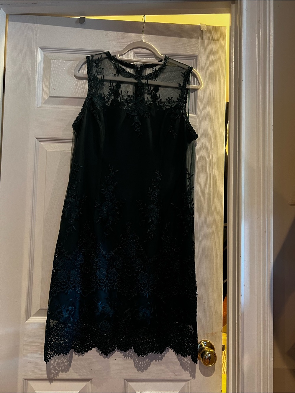 Nanette Lepore Black Sheer Yoke Lace-Trim Mini Dress